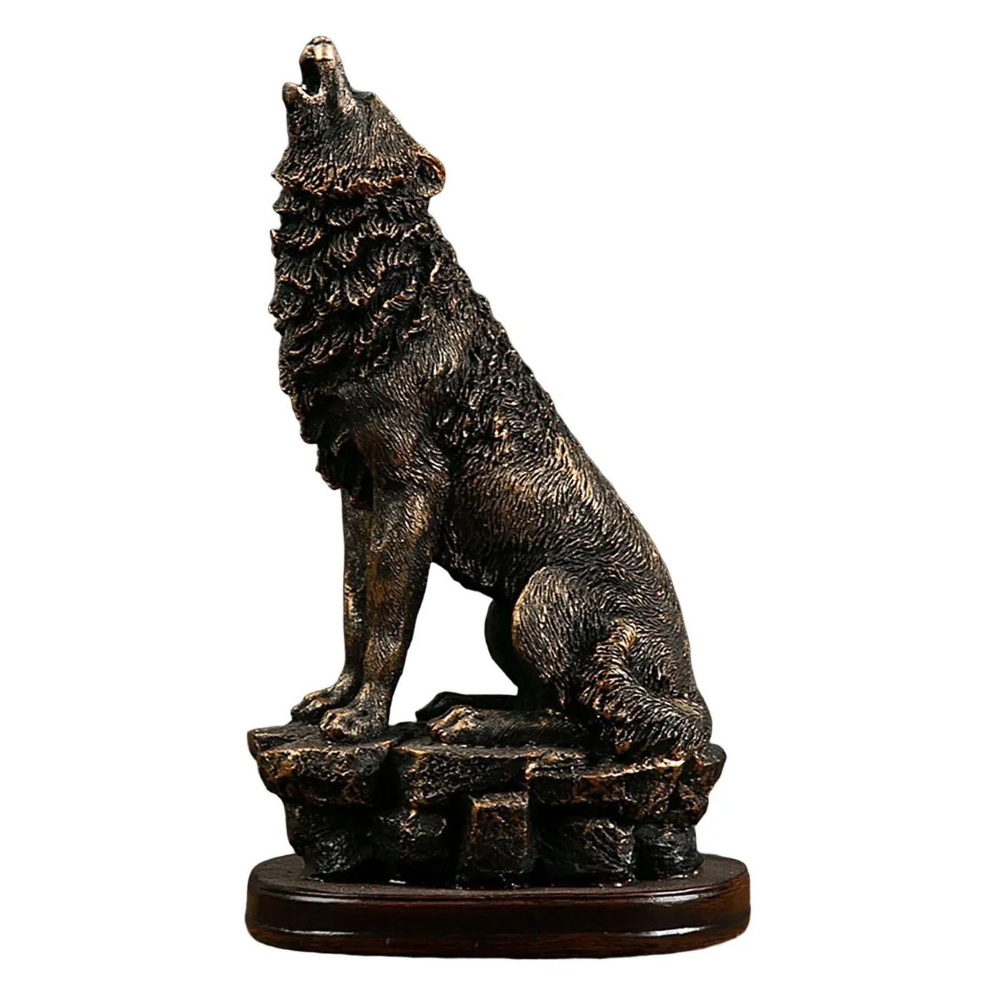 Wolf Figurine Ornament Tabletop Resin Sculpture