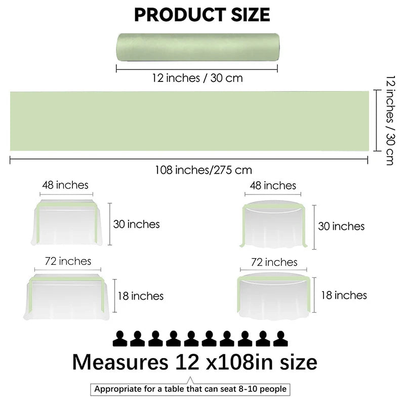 5-20 Pcs Satin Table Runner for Wedding