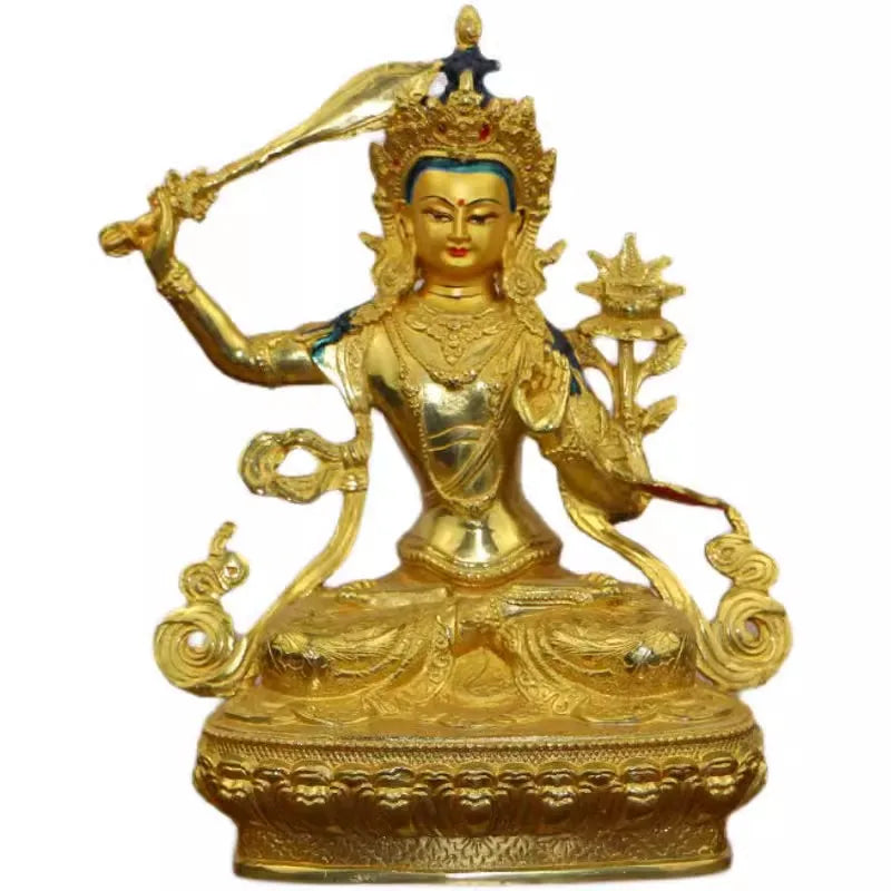 Pure Copper Tibetan Tantric Manjushri Buddha Statue