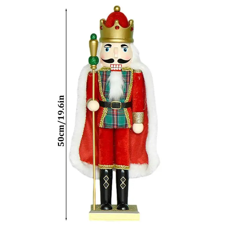 Large 50cm Nutcracker Puppet With Red Cape