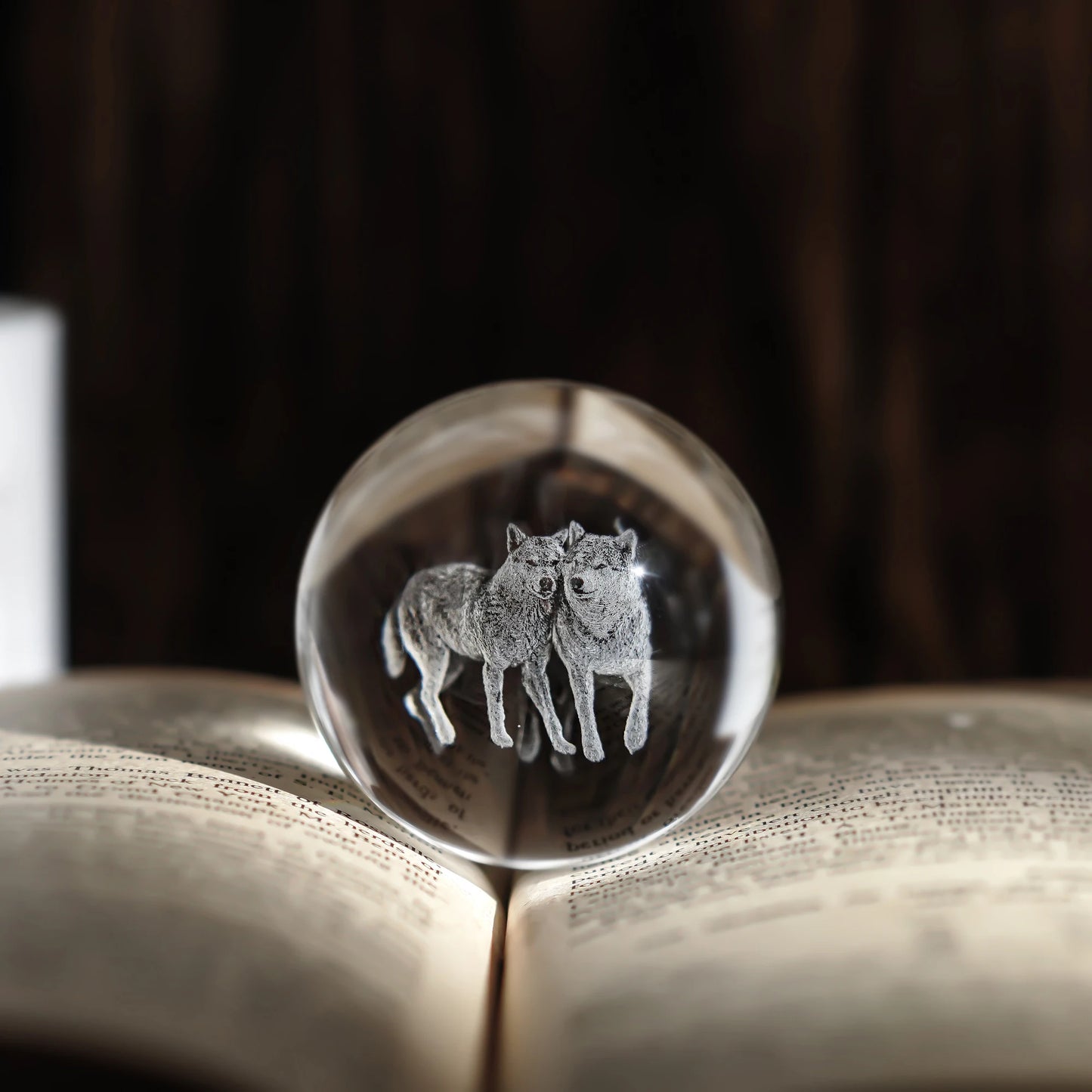 Elegant Wolf Crystal Ball
