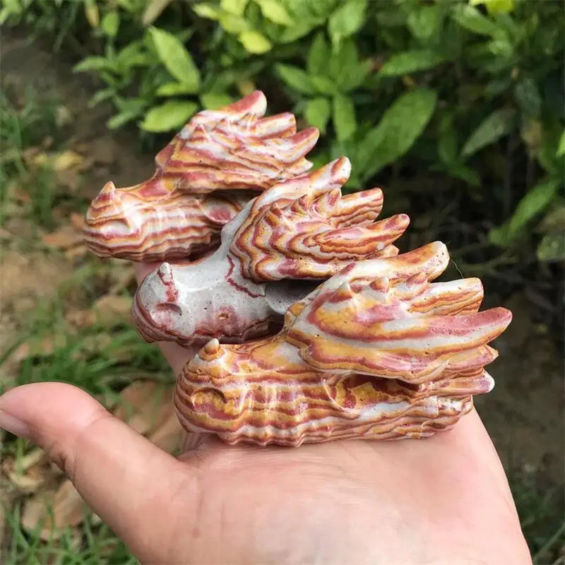 Dragon Skull Themed Stone for Home Decor and Good Luck