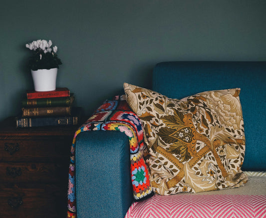 Get a Sofa Makeover with Japanese-Inspired Colorful Throws