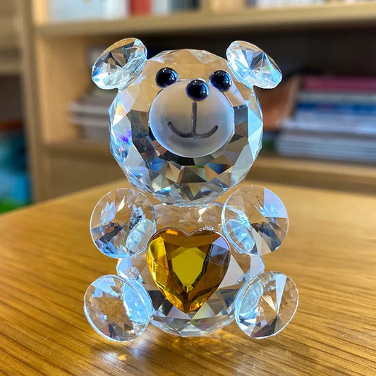 Uber-Cute Crystal Teddy Bear Paperweight in Multiple Colors