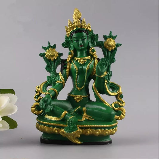Green Colored Ma Tara Figurine