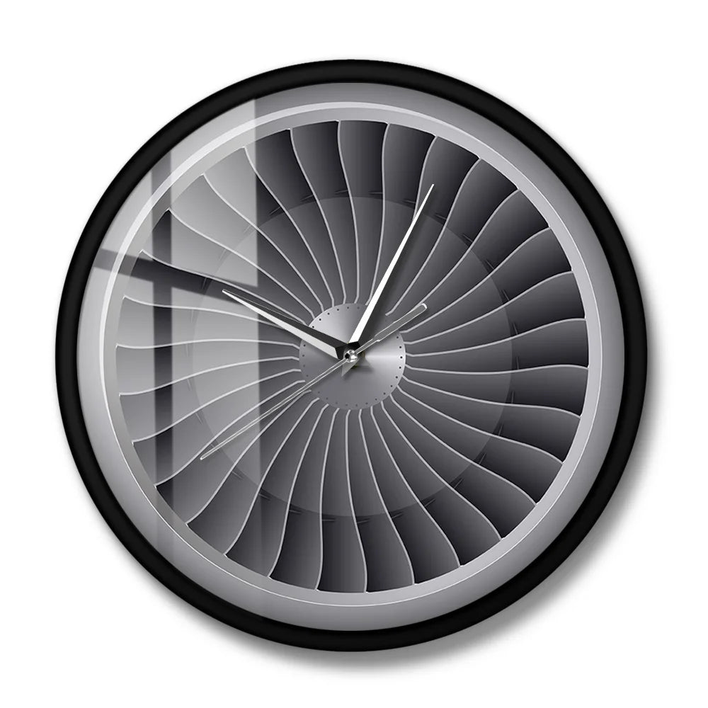 Jet Engine Aviator Wall Clock