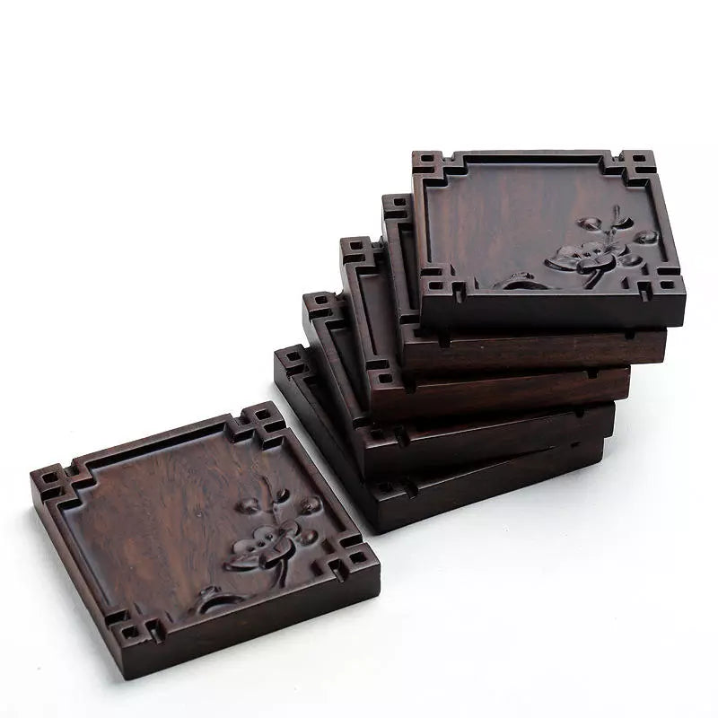 Vintage Wooden Tea Coasters