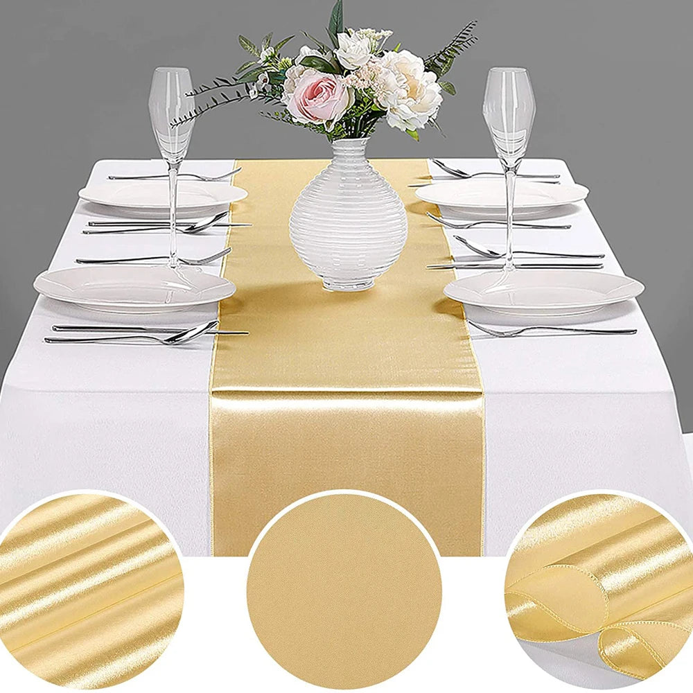 Gold Satin Table Runner