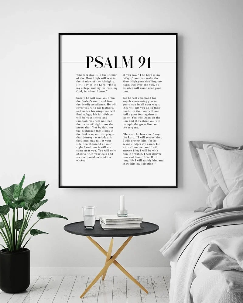 Psalm 91 Scripture Wall Art