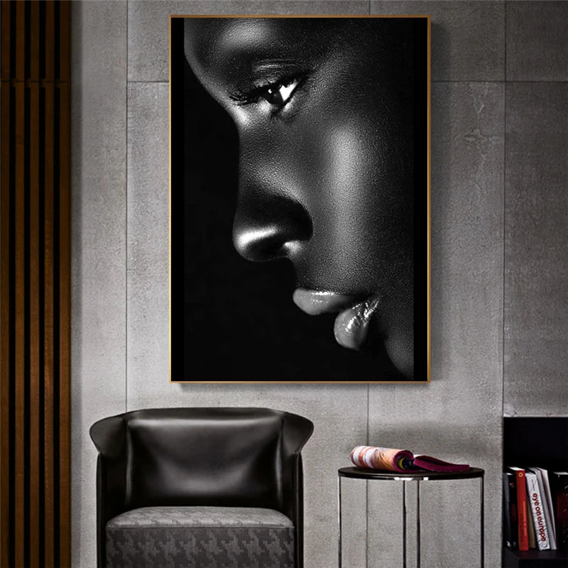 Black Woman Oil Painting Poster