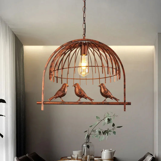 Nordic Bird Cage Lights for Farmhouse Bedroom