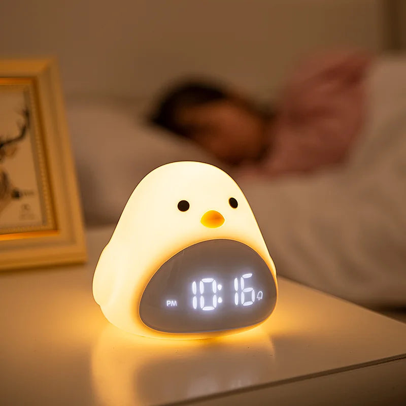 Cute Bird Night Light Alarm Clock for Kids