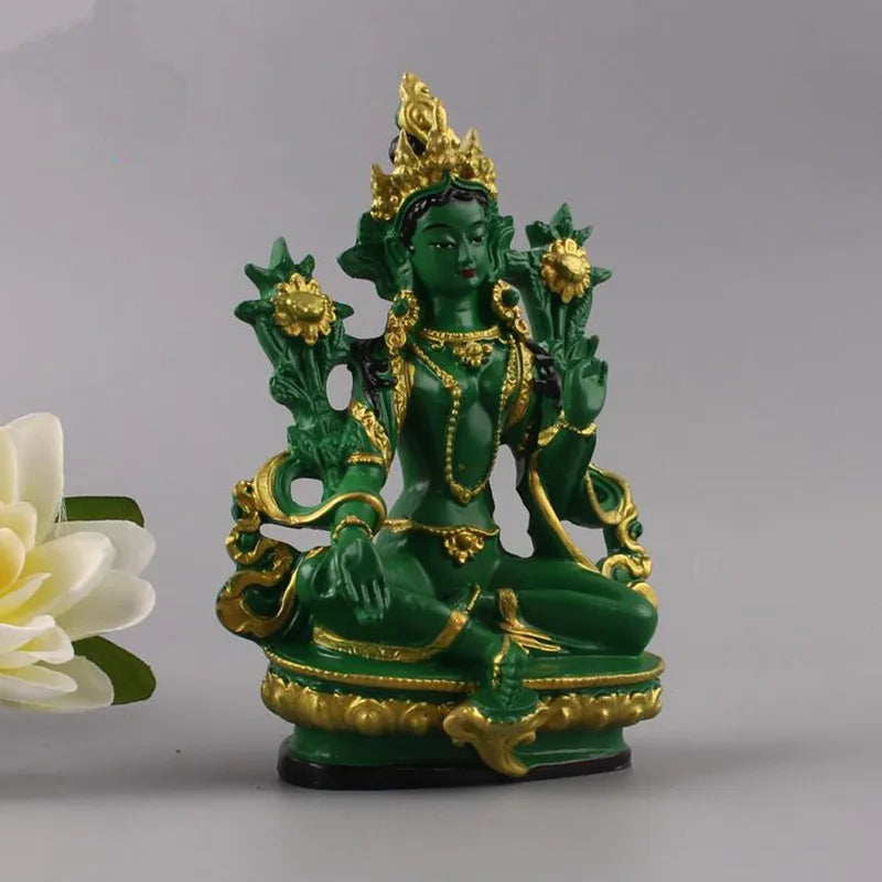 Green Colored Ma Tara Figurine