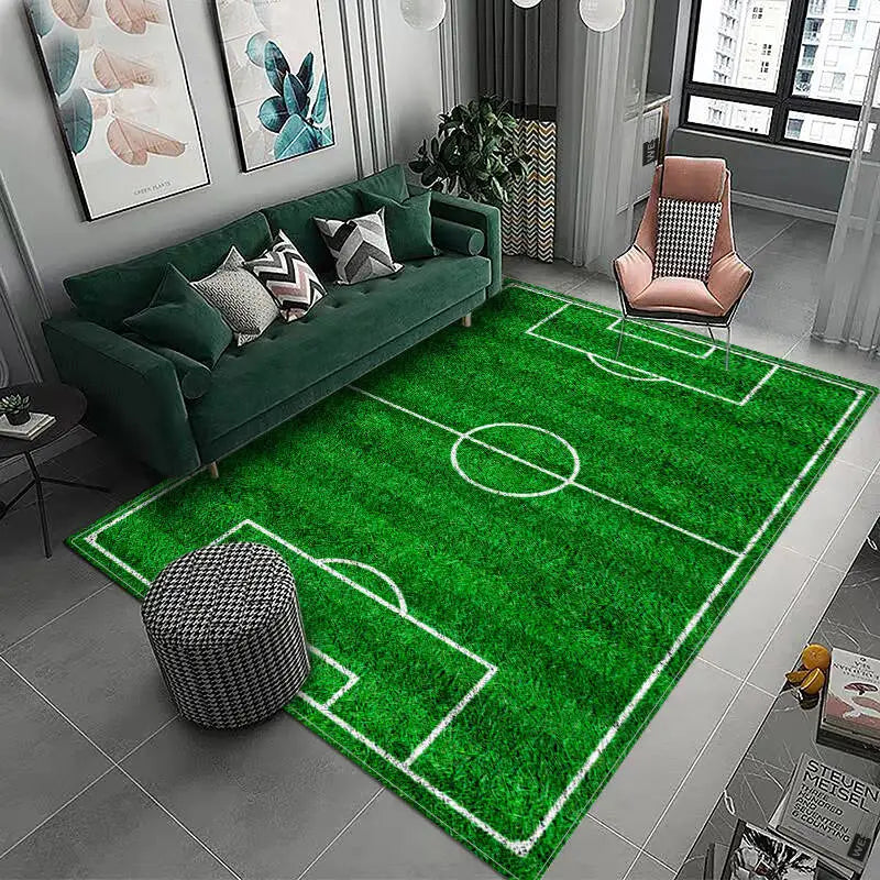 3D Football Field Carpet For Kids