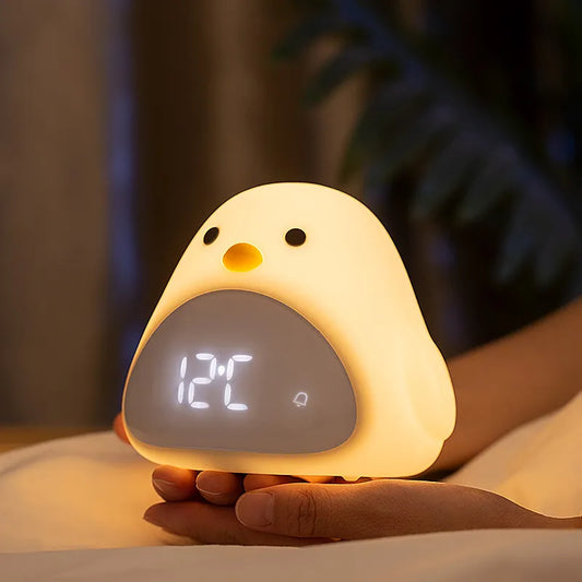 Cute Bird Night Light Alarm Clock for Kids