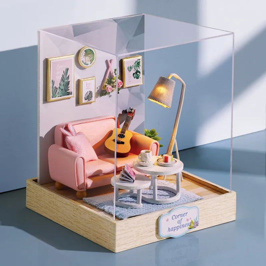 Enchanting Kids Wooden Miniature Dollhouses Kit