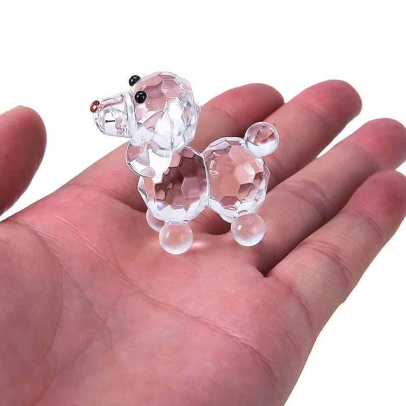 Crystal Dog Figurine Paperweight