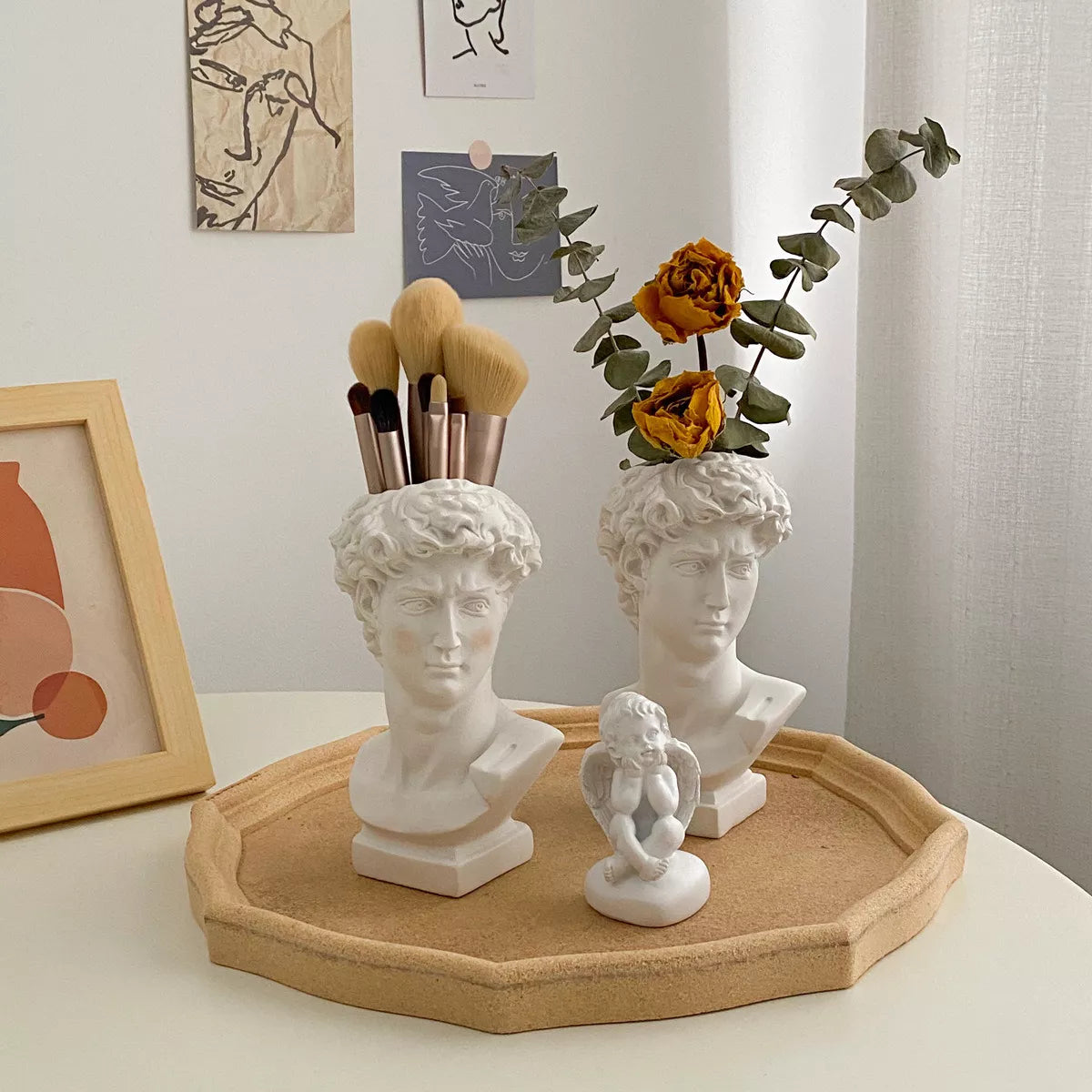 Greek Style Human Head Flower Vases