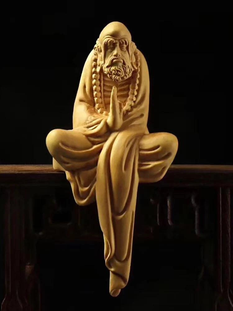 Small Wooden Statue of Bodhidharma