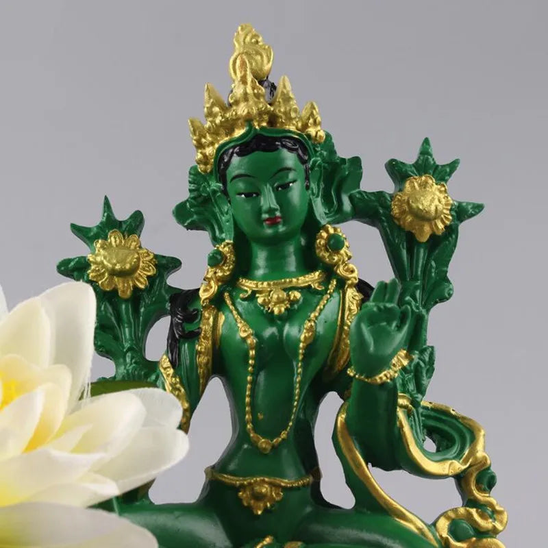 Green Colored Ma Tara Figurine