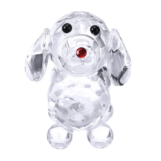 Crystal Dog Figurine Paperweight