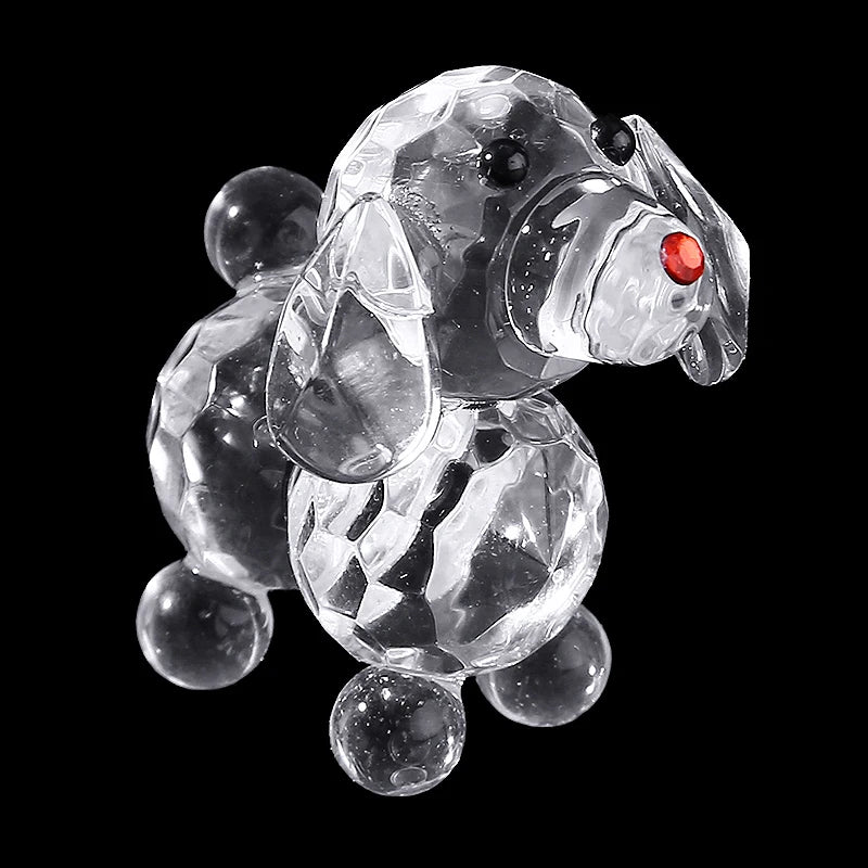 Crystal Dog Figurine Paperweight