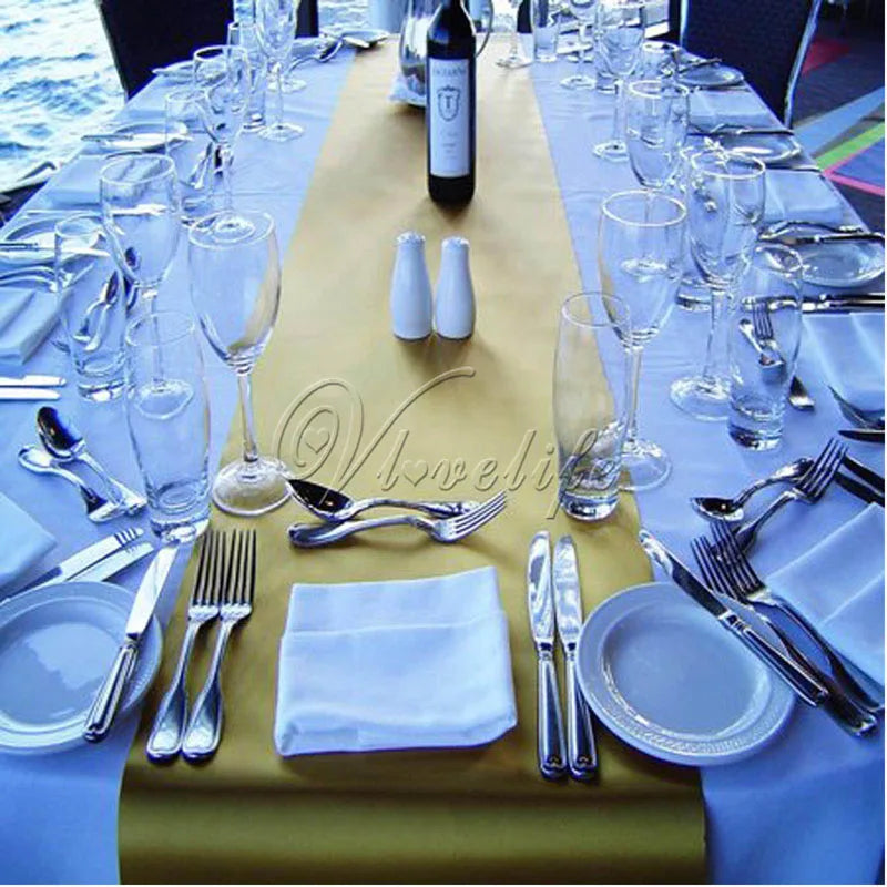 Gold Satin Table Runner