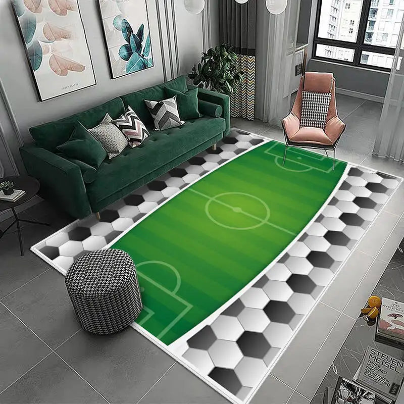 3D Football Field Carpet For Kids