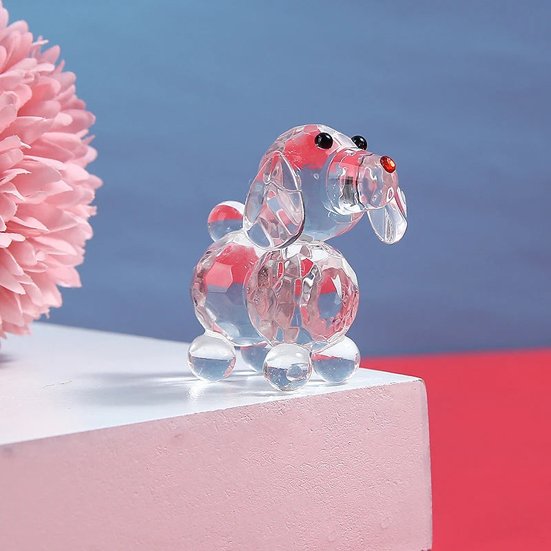 Crystal Dog Figurine Paperweight