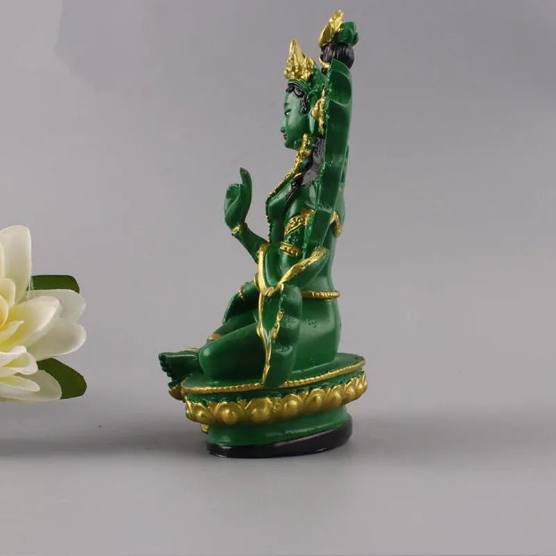 Green Colored Ma Tara Figurine