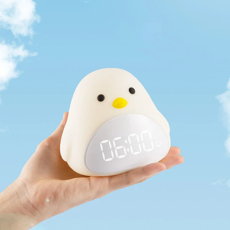 Cute Bird Night Light Alarm Clock for Kids