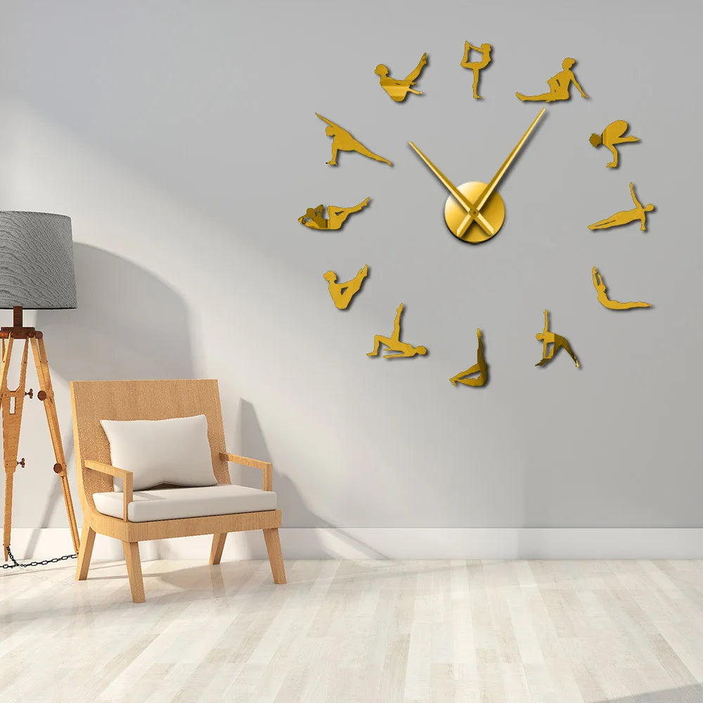 Pilates Poses DIY Wall Clock