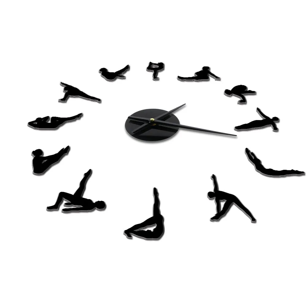 Pilates Poses DIY Wall Clock