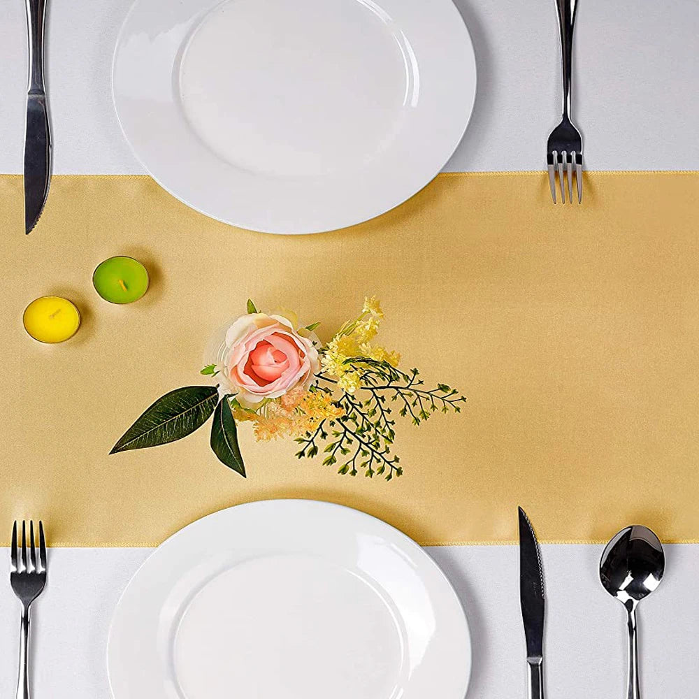 Gold Satin Table Runner