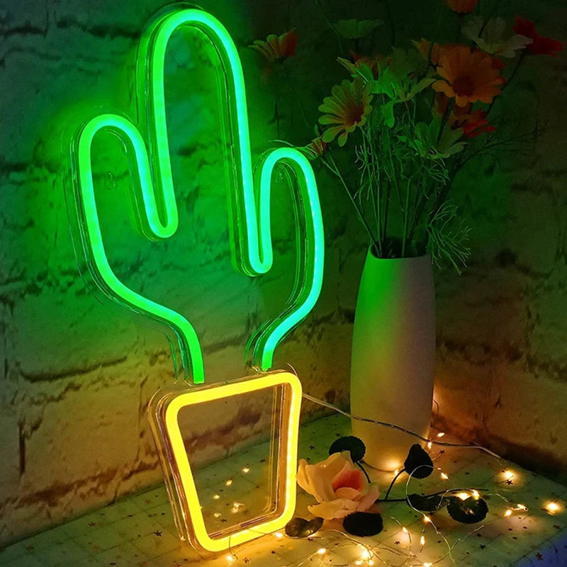 USB Powered Cactus Lamp for Bedroom