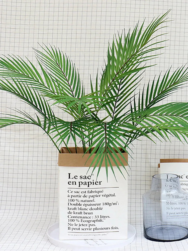 Plastic Artificial Palm Leaf Plants