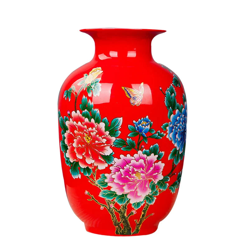 Chinese-Style Porcelain Flower Vase