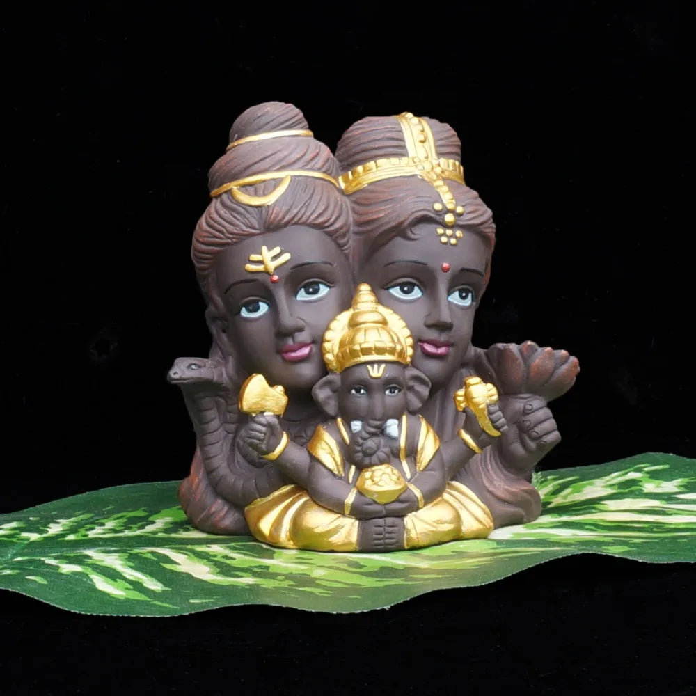 Shiva Ganesha Parvati Statue