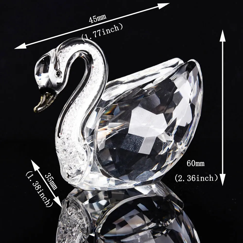 Cute Swan Crystal Figurines