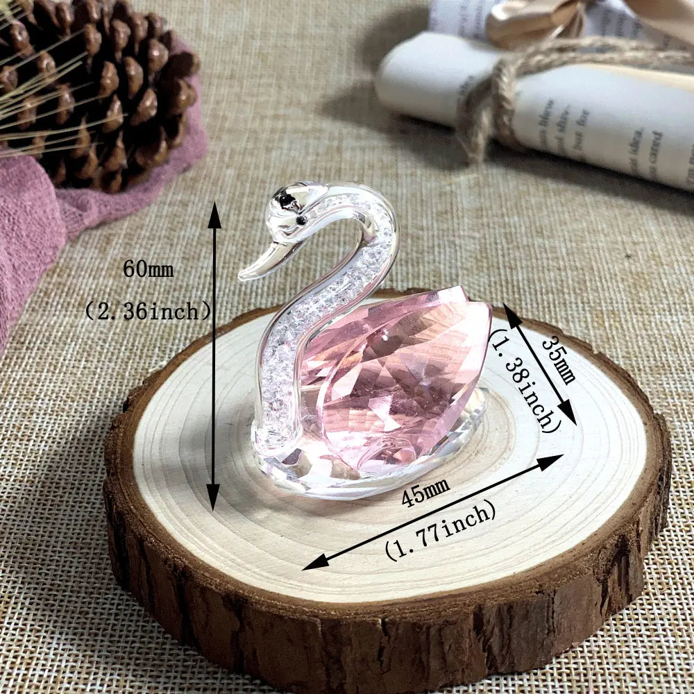 Cute Swan Crystal Figurines