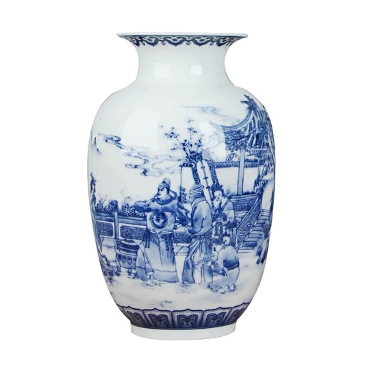 Classic Chinese Blue and White Ceramic Vase