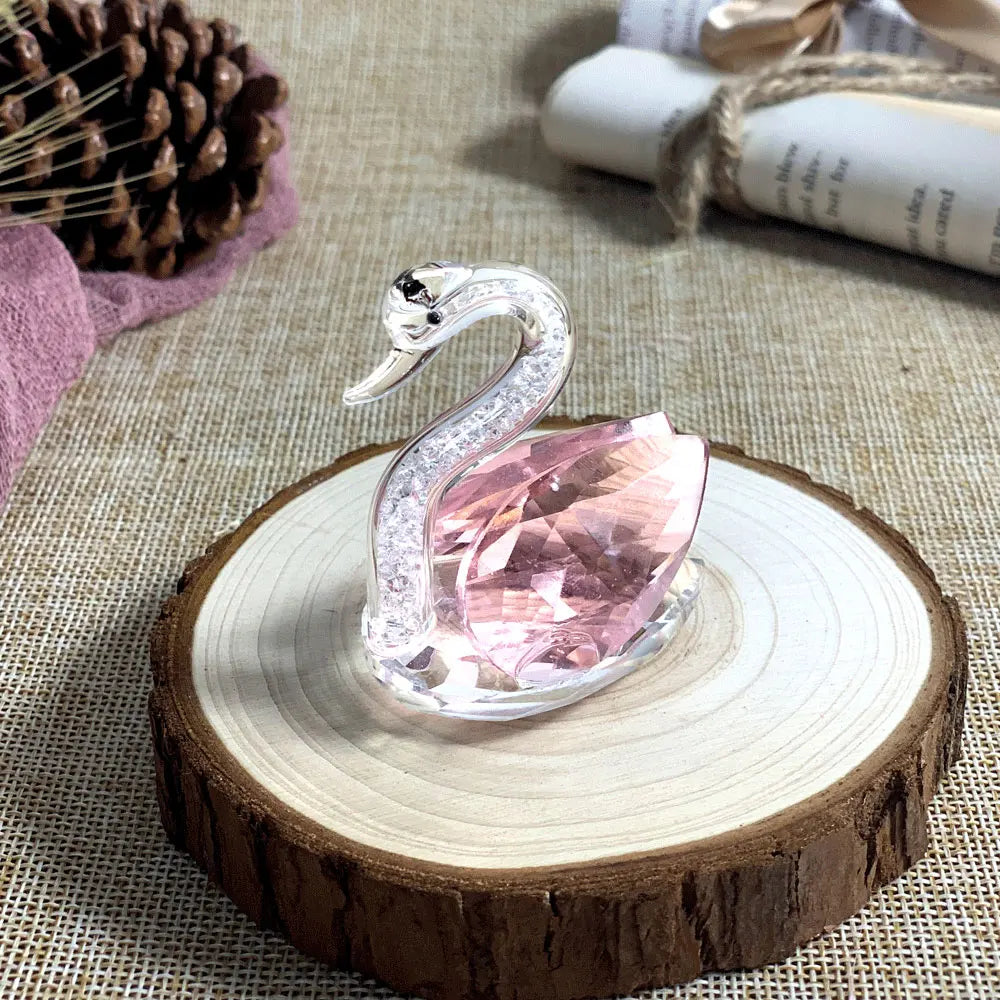 Cute Swan Crystal Figurines