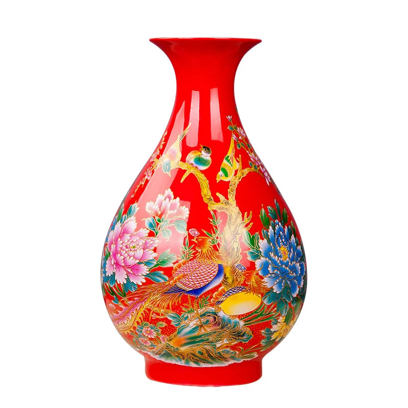 Chinese-Style Porcelain Flower Vase