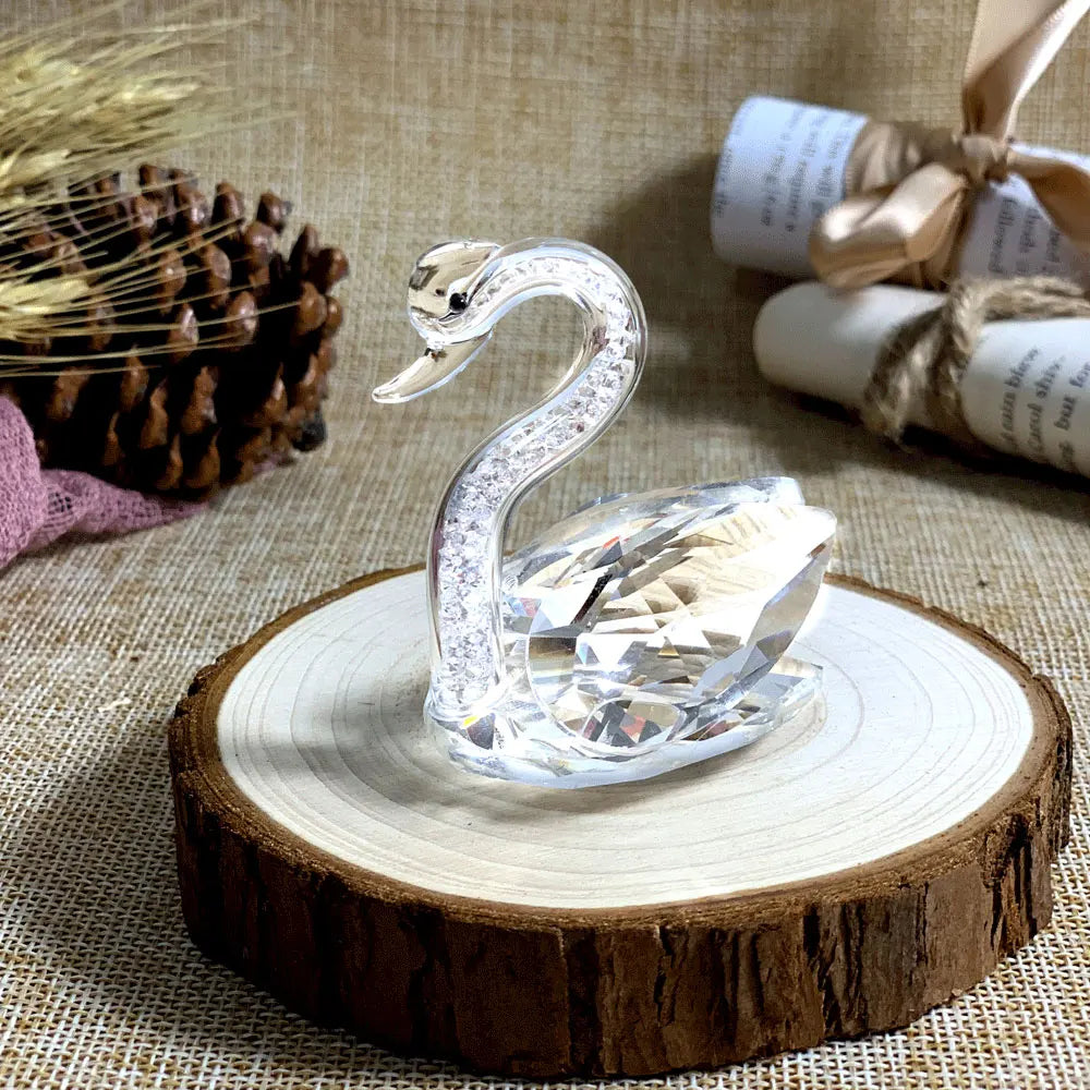 Cute Swan Crystal Figurines