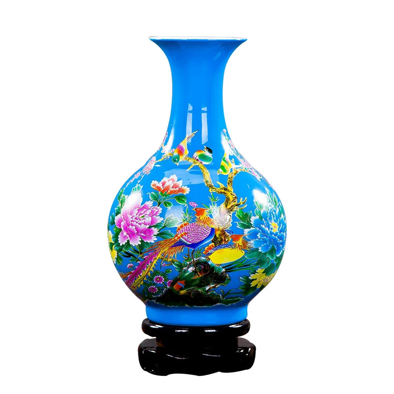 Chinese-Style Porcelain Flower Vase