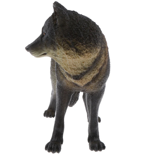 Realistic Black Wolf Model Action Figure