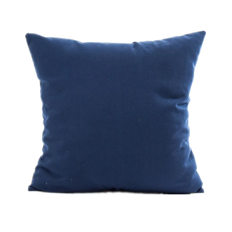 Navy Blue Plaid Cushion Pillow Case