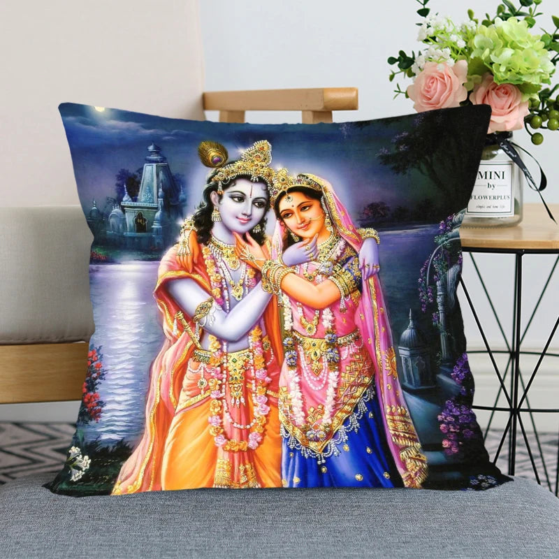 New Radha Krishna Pillow Cover