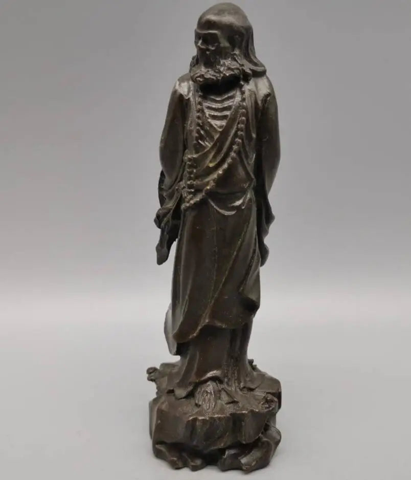 Standing Bodhidharma Buddha Copper Figurine