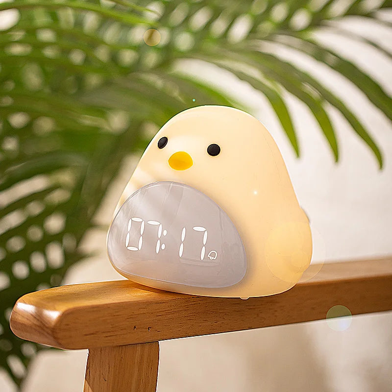 Cute Bird Night Light Alarm Clock for Kids